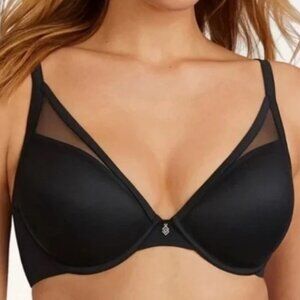 NWOT Thirdlove 24/7 Classic Contour Plunge Bra in Black, 34C1/2